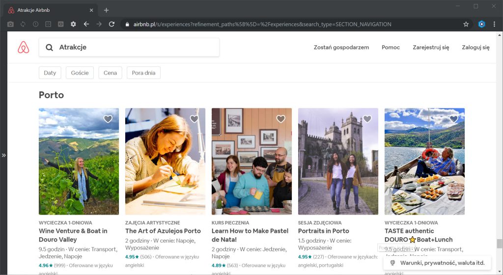 Airbnb atrakcje Porto